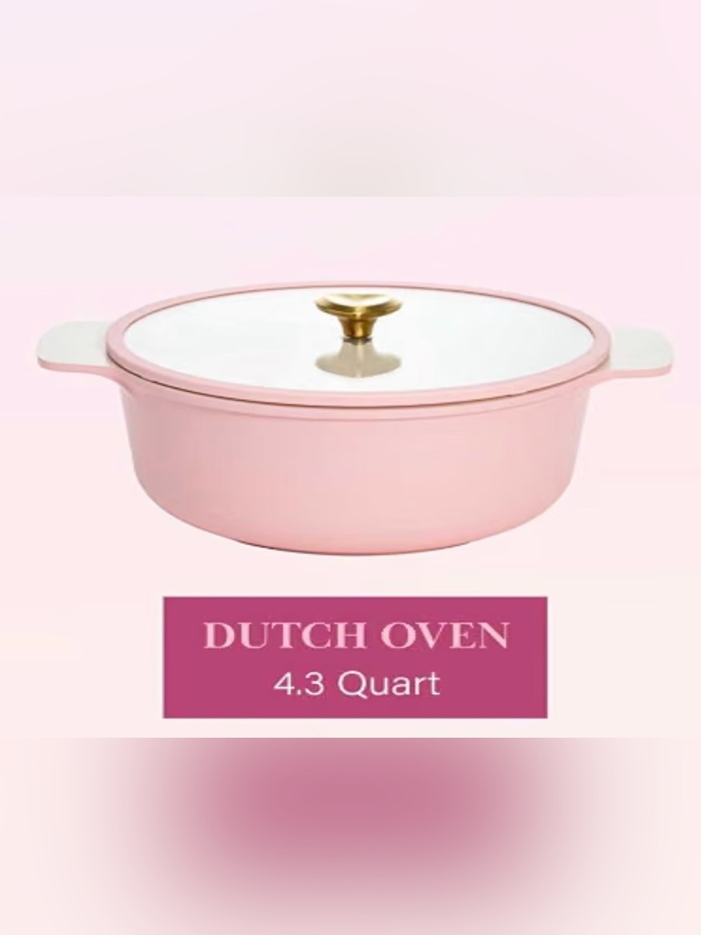 Paris Hilton Pink Dutch Oven with Lid - 4.3 Quart